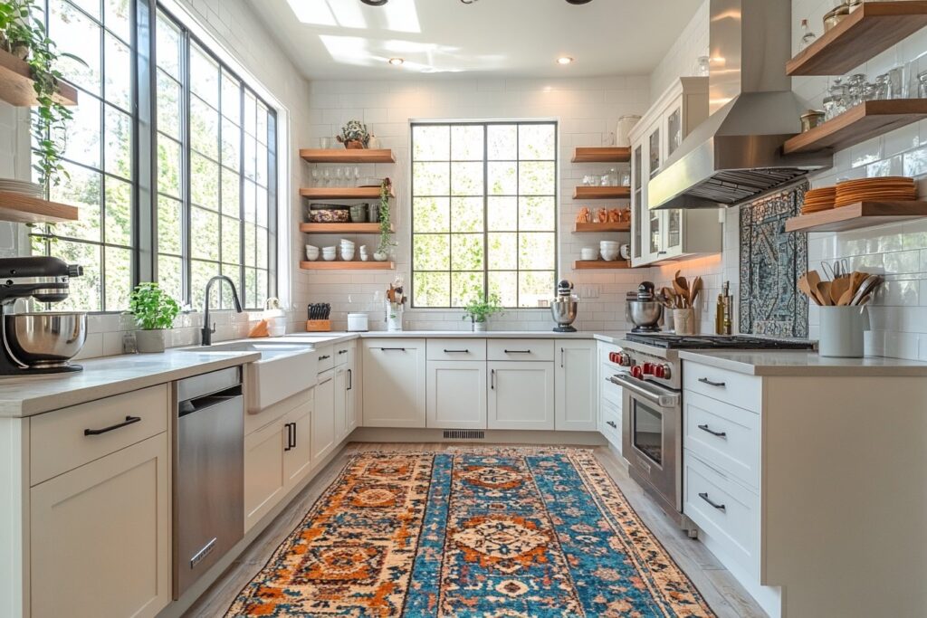 Des tapis chics pour une cuisine éblouissante
