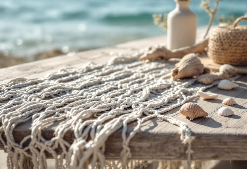 Chemins de table en macramé : Créez une ambiance bord de mer