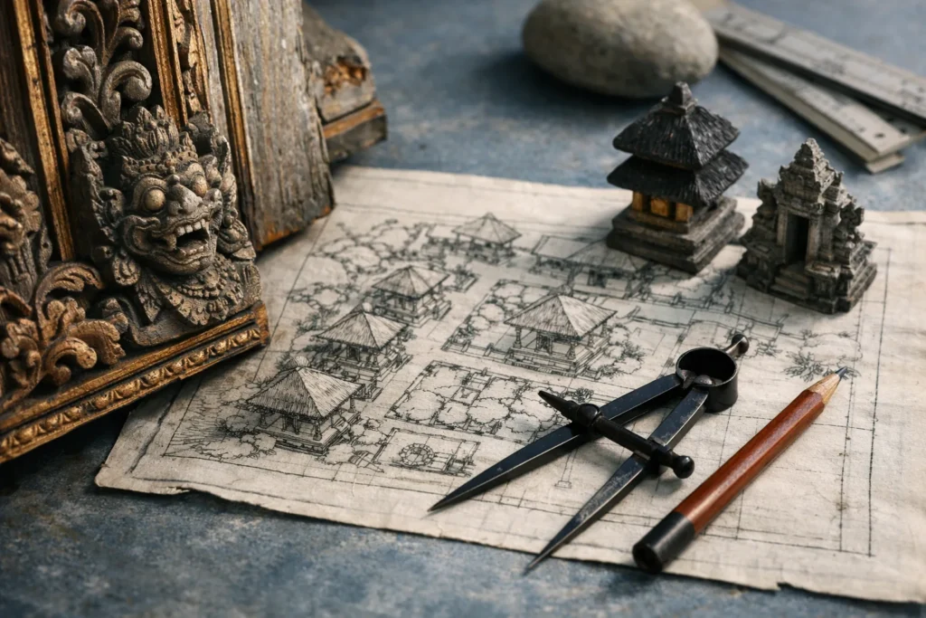 Temples – portes sculptées et plan des villages : comprendre l’architecture balinaise