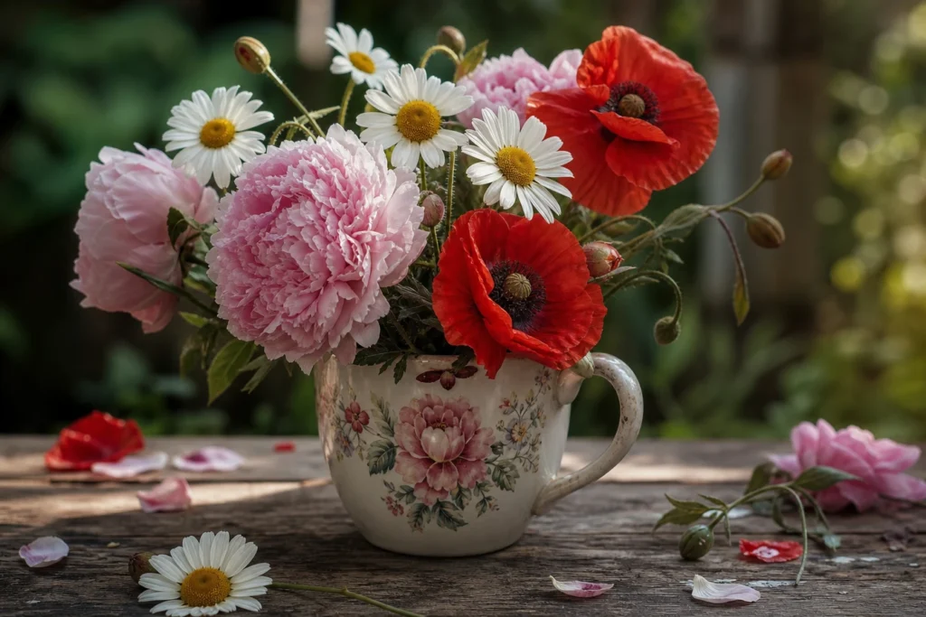 Marguerites, pivoines ou coquelicots ? Trouvez le mug fleuri qui vous ressemble