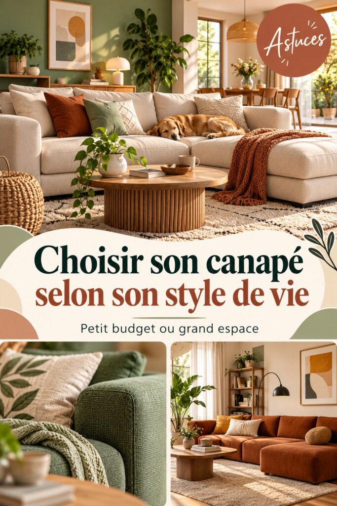Canapé moderne dans un salon accueillant